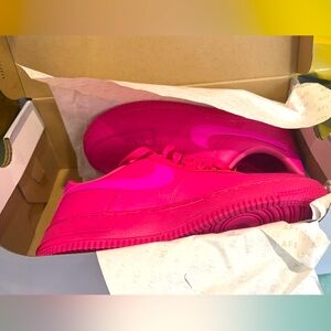 Brand new Pink Air Force 1’s only been worn twice, freshly cleaned.